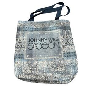 Johnny Was Navy California Everyday Canvas Tote Bag CLEAN